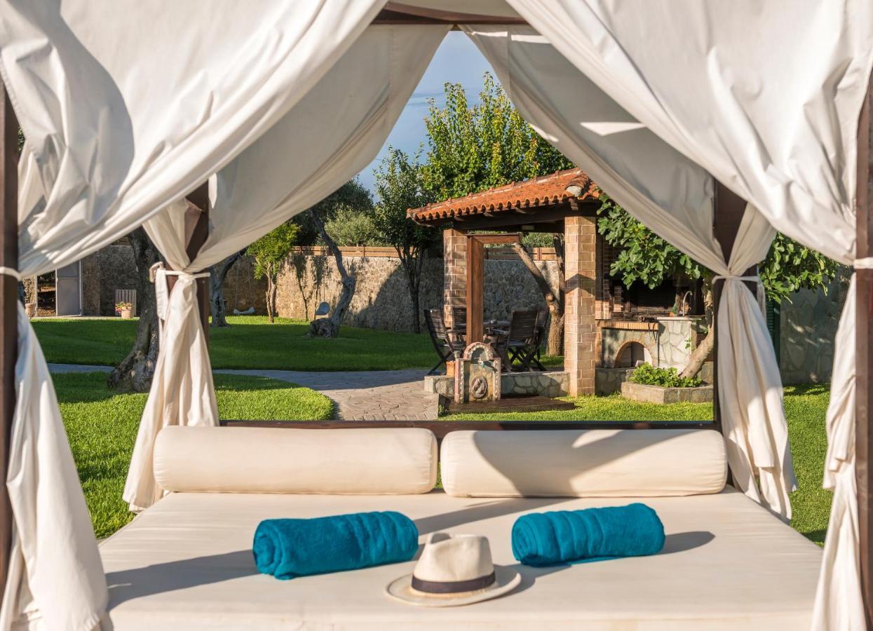 Villa Maxim With Private Pool & Tennis Court Halikounas 外观 照片