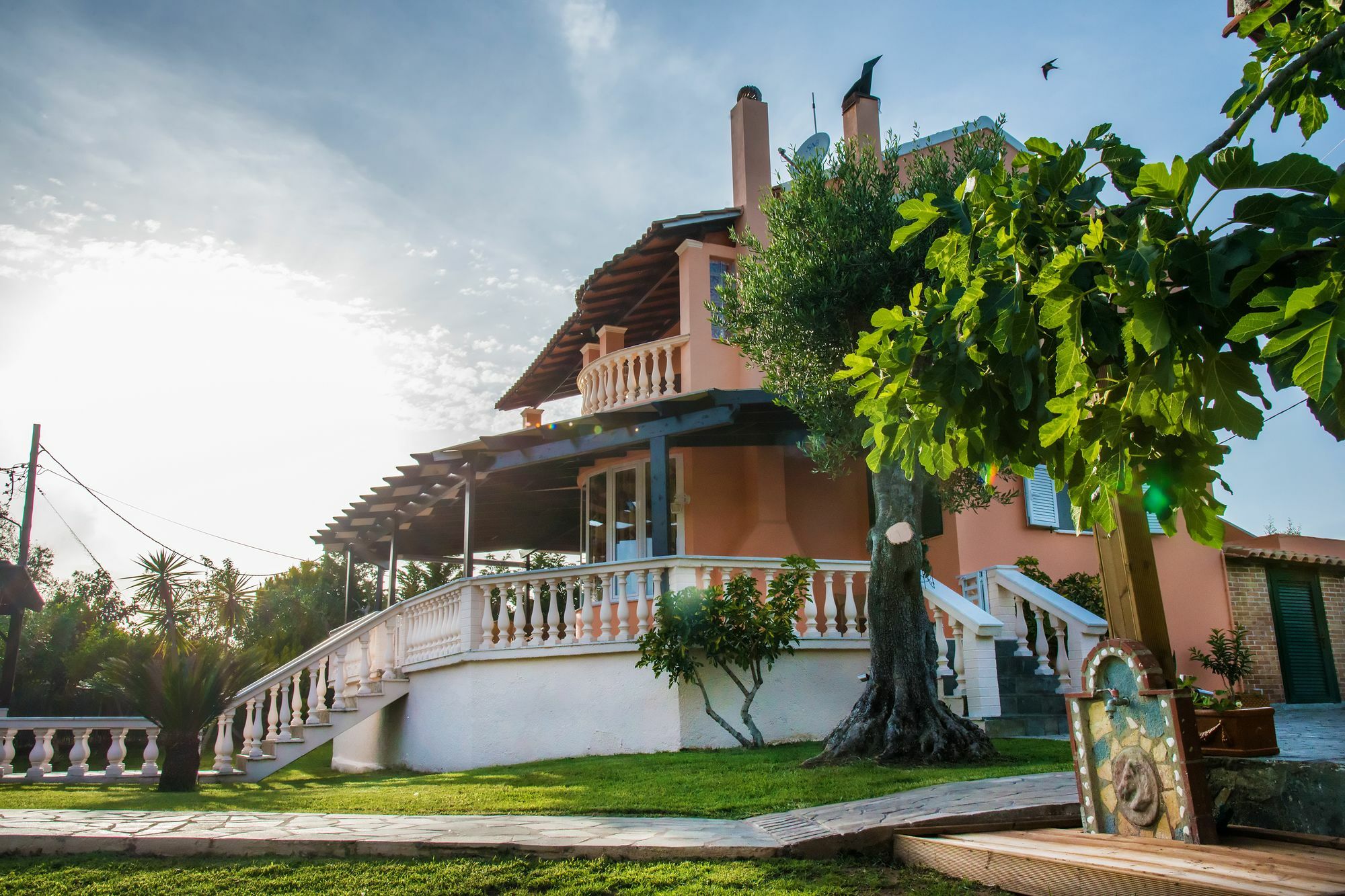 Villa Maxim With Private Pool & Tennis Court Halikounas 外观 照片