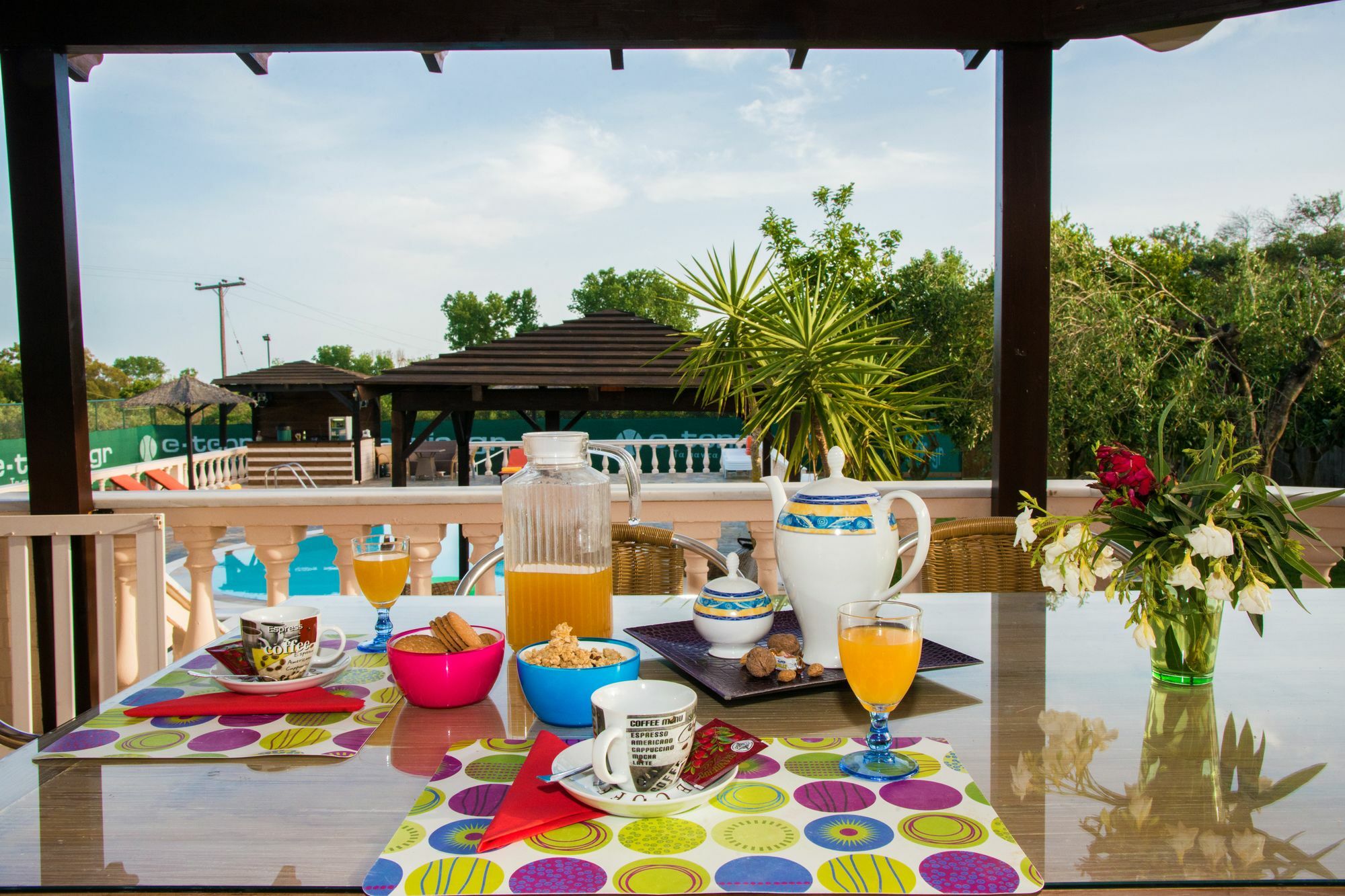 Villa Maxim With Private Pool & Tennis Court Halikounas 外观 照片